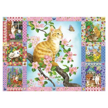 Blossoms and Kittens Quilt